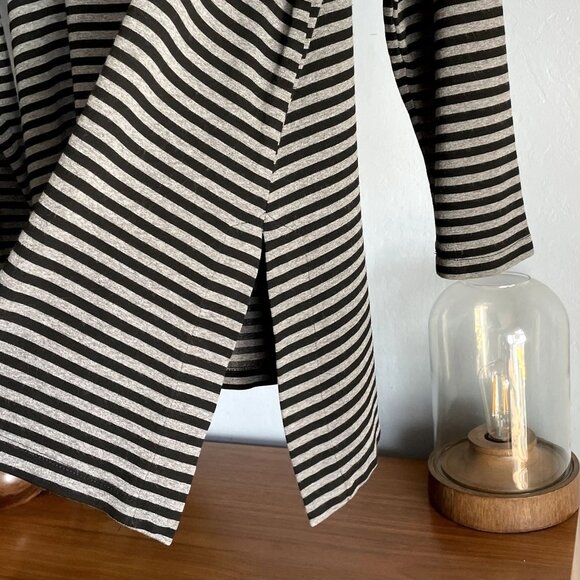 Spirit House Funnel Neck Striped Tunic Top Shirt Lagenlook - Picture 3 of 4